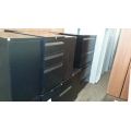 3 Drawer Black Teknion Under Desk Pedestals